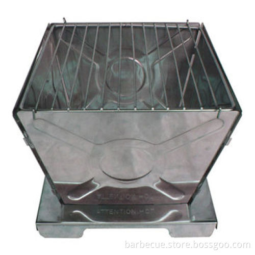 Great BBQ Grill, Charcoal Fuel, Made of Stainless Steel Product, Measures 26.5*26.5*22cm
